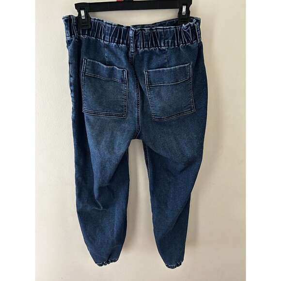 J.Crew Womens Elastic Waist Denim Jogger Pants Size 28 Gathered Ankles Soft - Picture 2 of 5